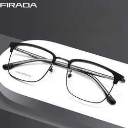 FIRADA Fashion Ultra Light Glasses Retro Comfortable Square Eyewear Plus Size Prescription Eyeglasses Frame For Men Women 71003K
