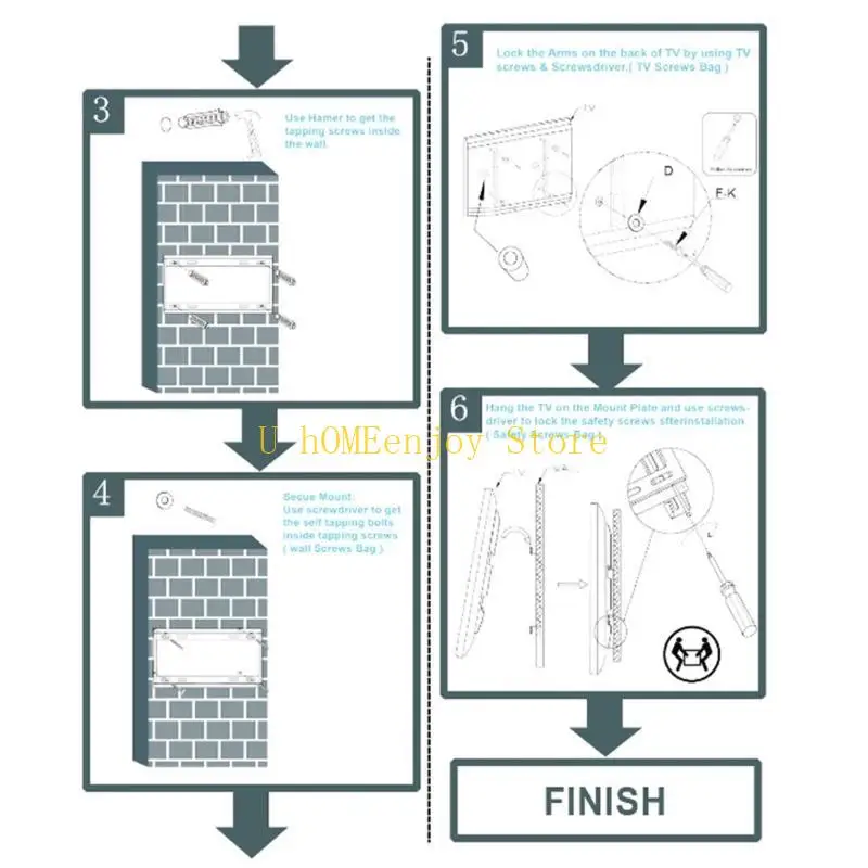 B0KF Wall Mount for 14-43inch Flat Screen Small Wall Mount Bracket Easy