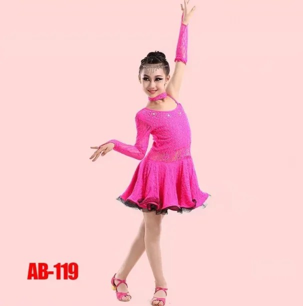 girl cha cha rumba dancing dress children sweet dancing dress