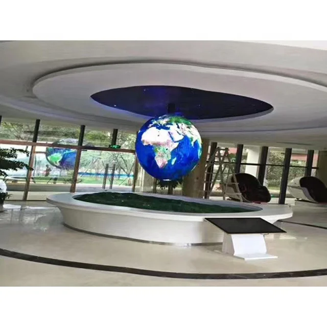Hot Selling 3D Full Color Spherical LED Display P2 P2.5 Curve LED Sphere Ball Screen For Indoor Visual Advertising
