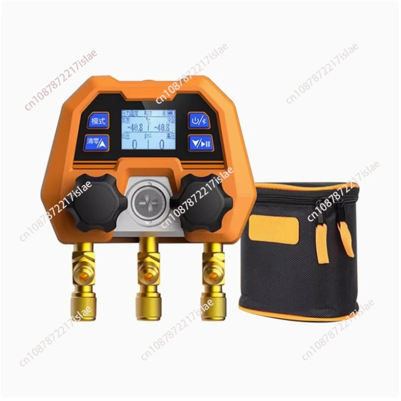 DMG-4B Digital Double Gauge Valve Electronic Manifold Instrument Refrigeration Maintenance  Digital Manifold Gauge -14~800psi