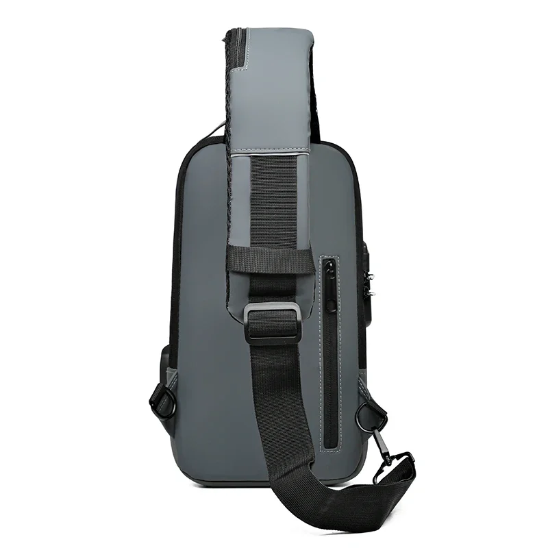 2025 New Boys Chest Bag Men Daily Waterproof Crossbody Bag Anti-theft Male USB Charging Pack Short Travel Messenge Sling Fashion