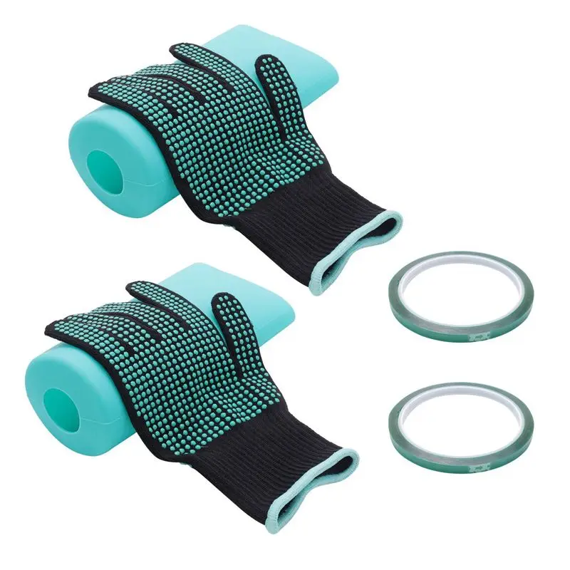 ABJN-Sublimation Tumblers Silicone Bands Sleeve Kit, Including 2 Silicone Mug Wrap 2 Heat Press Tapes And Heat Gloves