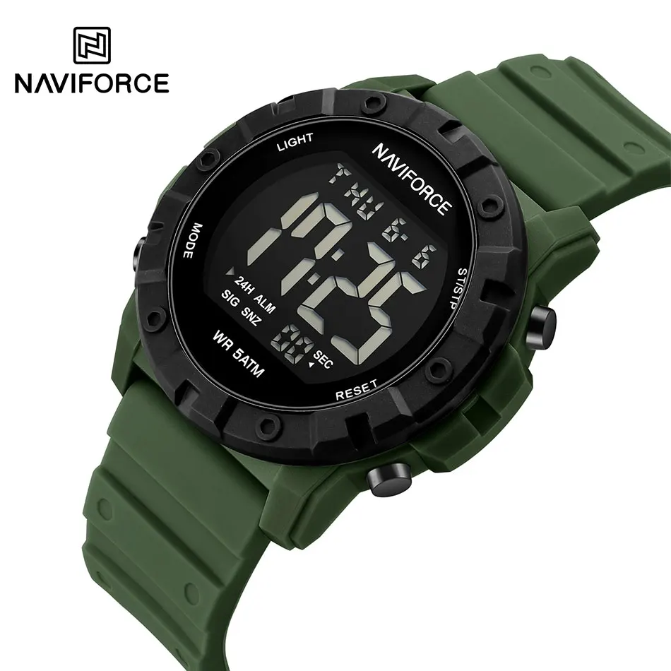 

Часы наручные NAVIFORCE мужские спортивные, модные брендовые многофункциональные светящиеся цифровые, водонепроницаемые для улицы