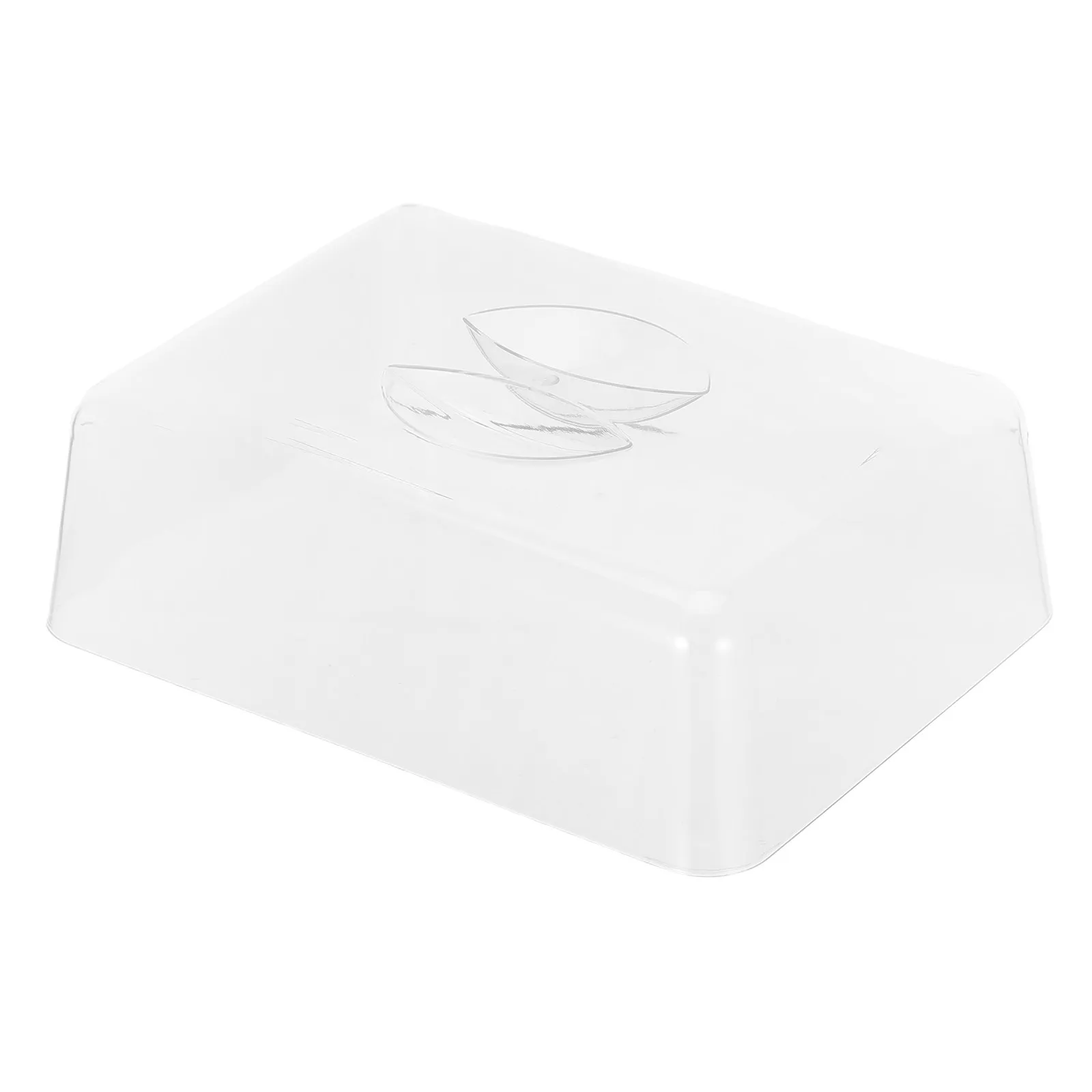 Clear Plastic Rectangular Cake Dome Cover 21.5x16.5cm for Dessert Pastry Bread Snack Display Food Protector Lid Transparent