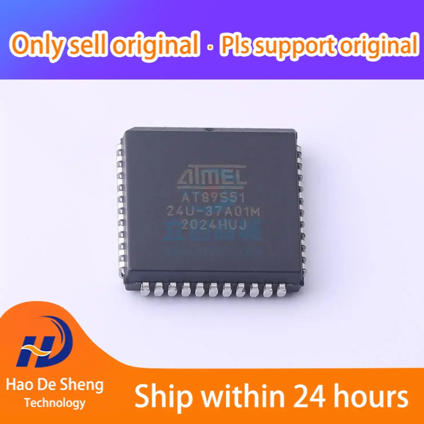 

10PCS/LOT AT89S51-24JU PLCC44 New Original In Stock