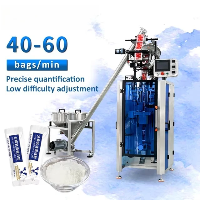 

High Speed Sugar Spice Seasoning Powder Stick Packing Machine Automatic Sachet Filling 4-Side Sealing Food Bags Pouch Film