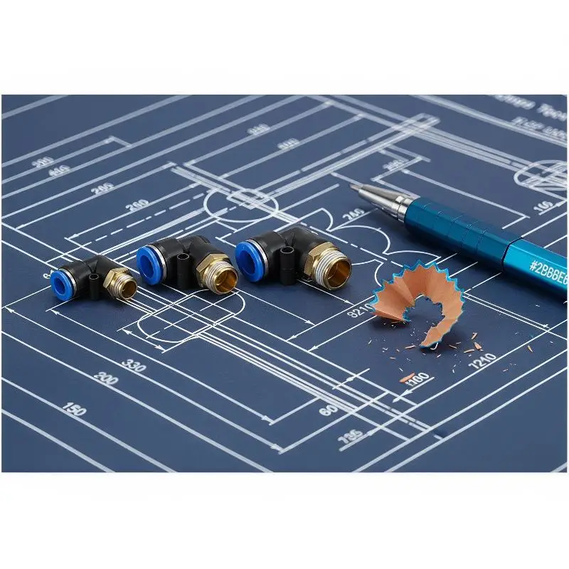 PL Pneumatic Elbow Thread Fittings Leak Proof Durable For Industrial Air Pipeline Repair And Automation Equipment Installation
