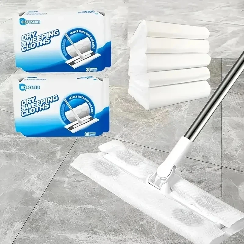 360 Degree Rotation Cleaning Mop Sweeper with Disposable Mop Pad Household Floor Cleaner Mop for Laminate Tile Floor Cleaning