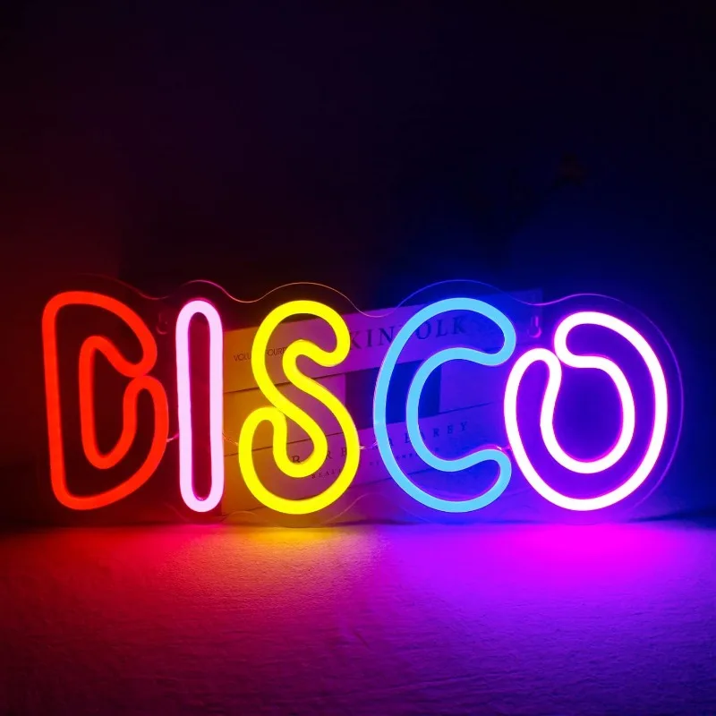 

Disco Neon Signs for Wall Decor, USB LED Neon Light Sign for Disco Bar Music Pub Bedroom Game Room Decor Disco Lover Dance Gift