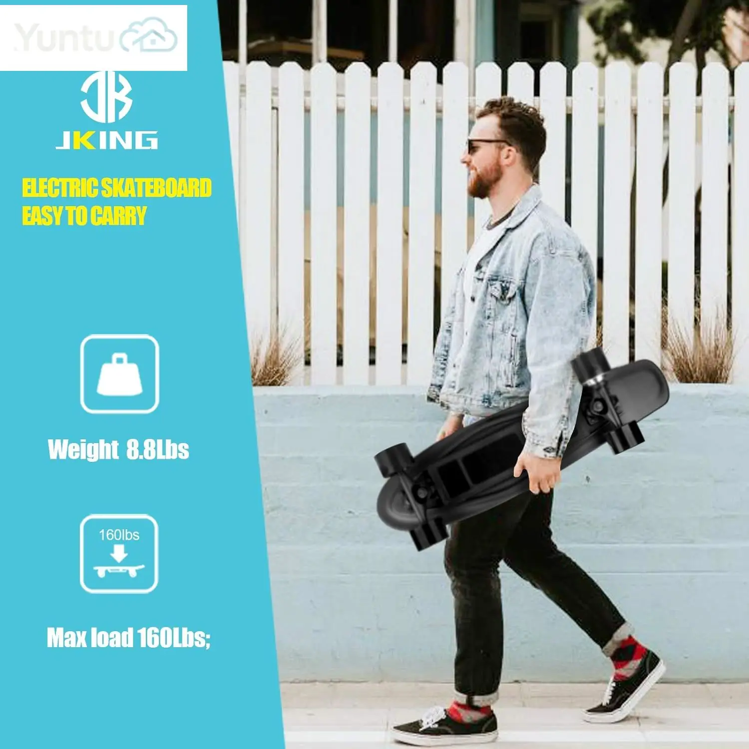 350W Brushless Hub-Motor Digital Electric Longboard 12.4 MPH Top Speed 5.2 Mile Range 3-Speed Adjustment Remote Control 6-Month
