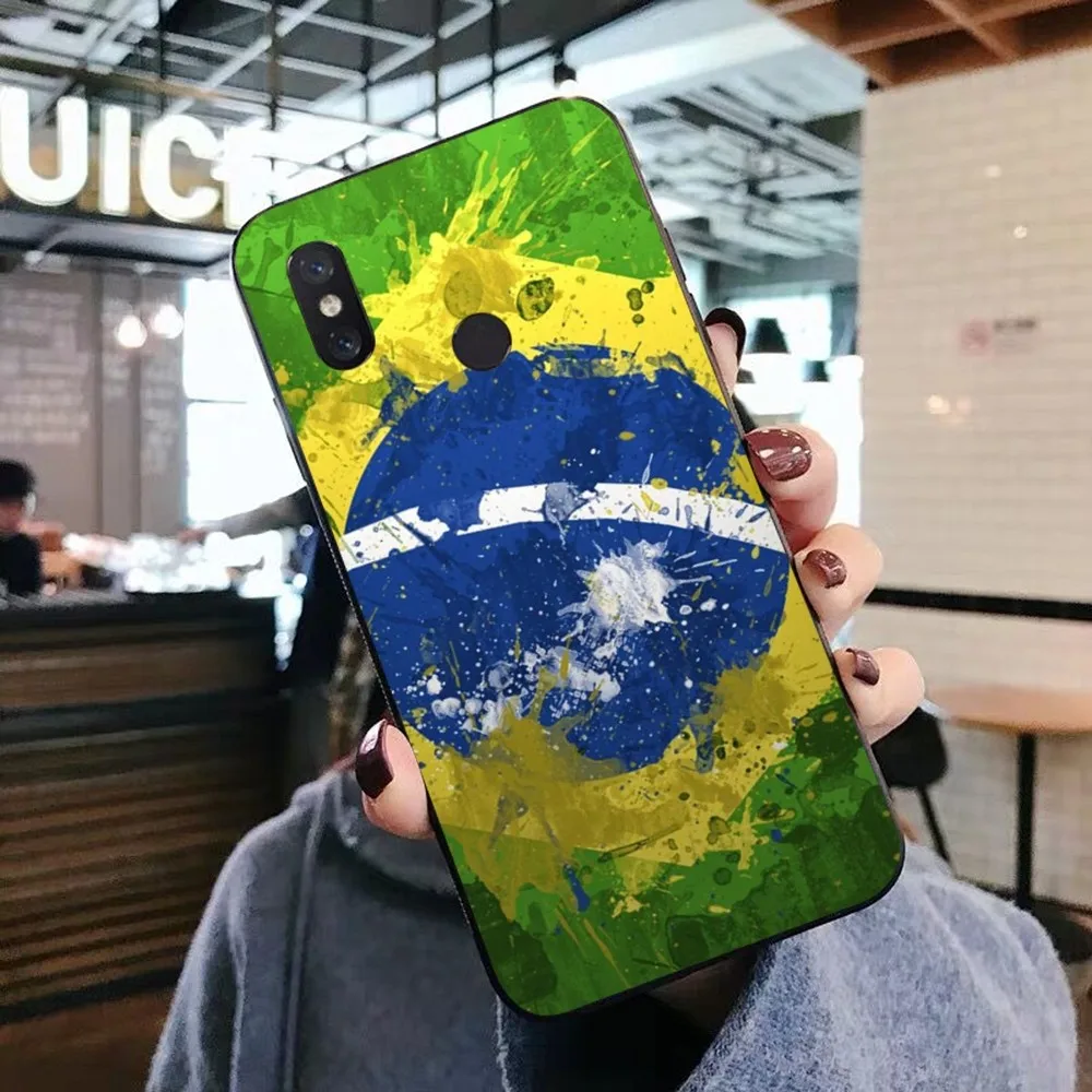 Brazil Brazilian flag Mousepad For Xiaomi Mi 5X 8 9 10 11 12 lite pro 10T PocoX3pro PocoM3 Note 10 pro lite