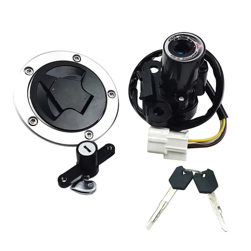 Motorcycle Ignition Switch Gas Tank Cap Lock Kit Fit for Kawasaki Ninja 650/EX650 ER-6F ER-6N 2012-2016 1SET