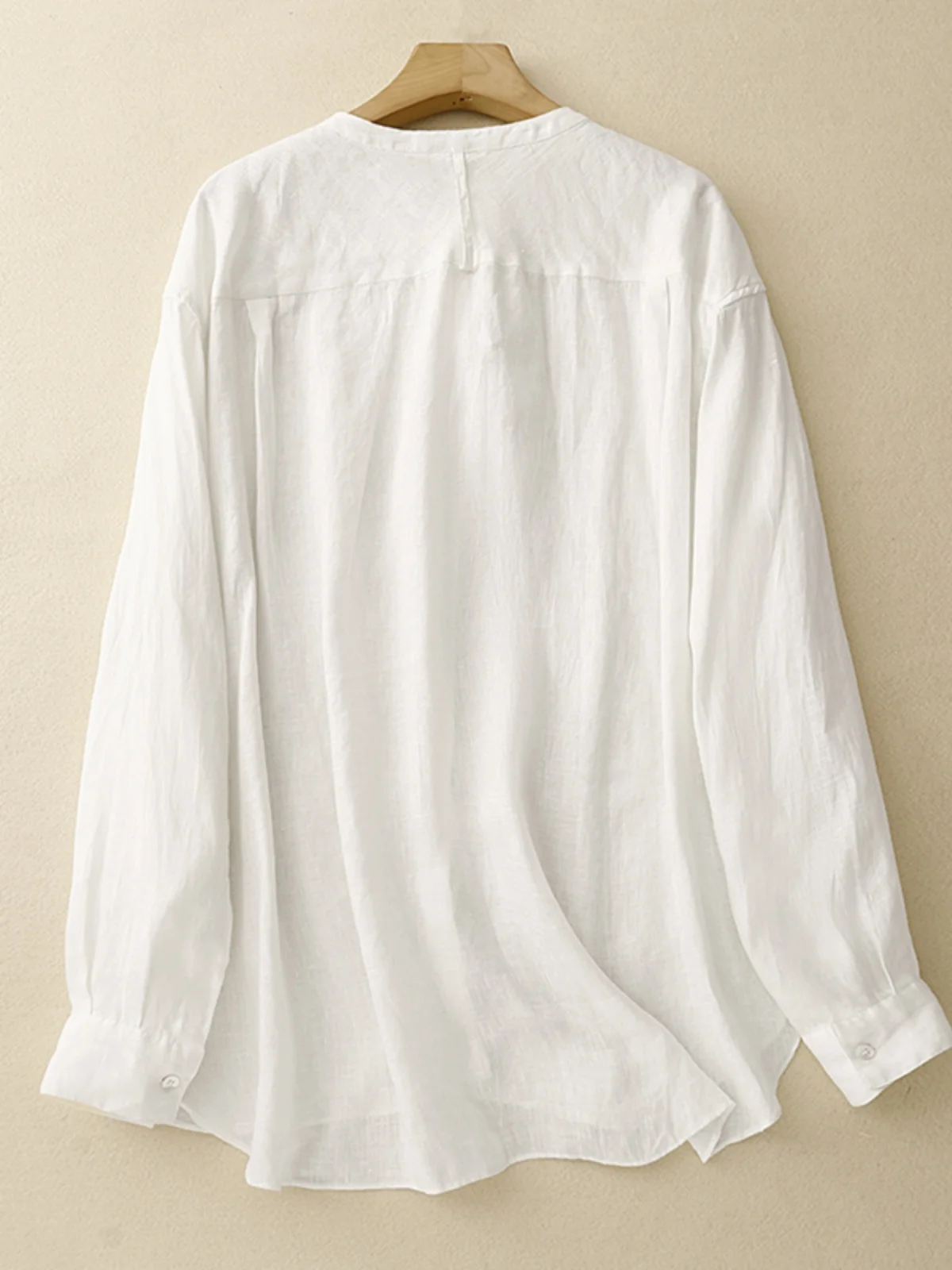 Loose Casual Long Sve Linen irt Women Spring Autumn round Ne Cotton Linen Sunscreen Open Cardigan Top Versatile Layering