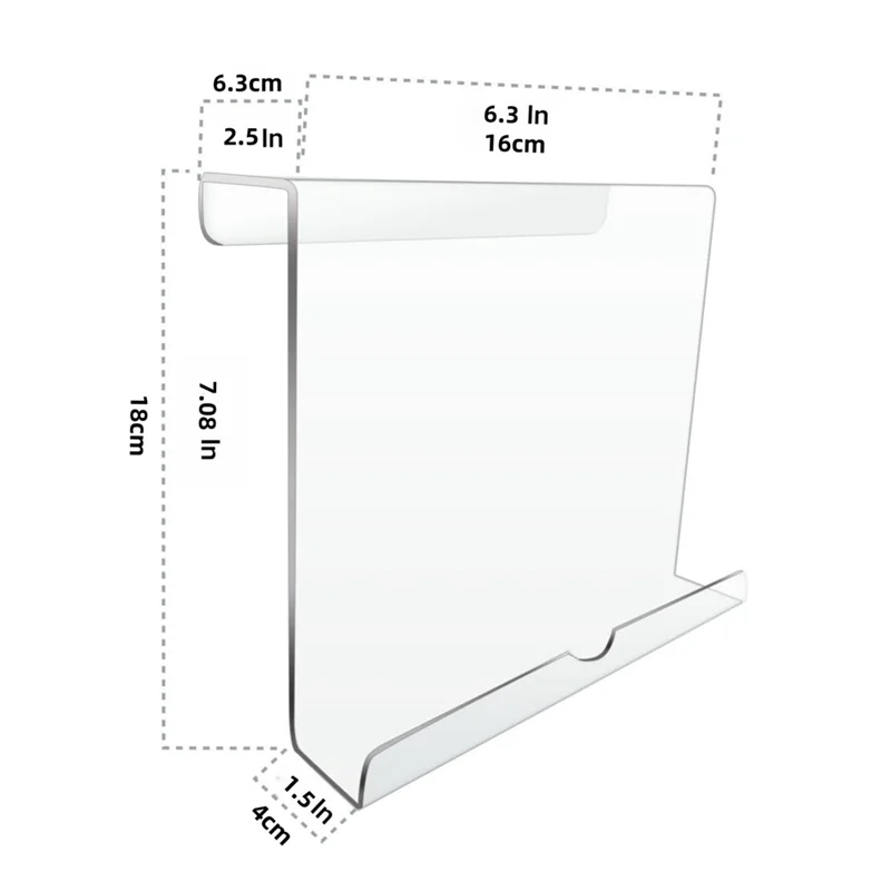 ABKS-Mesa roulante per esercizi da corsa Porta tablet in acrilico Portariviste da lettura per bici Espositore per tablet portatile