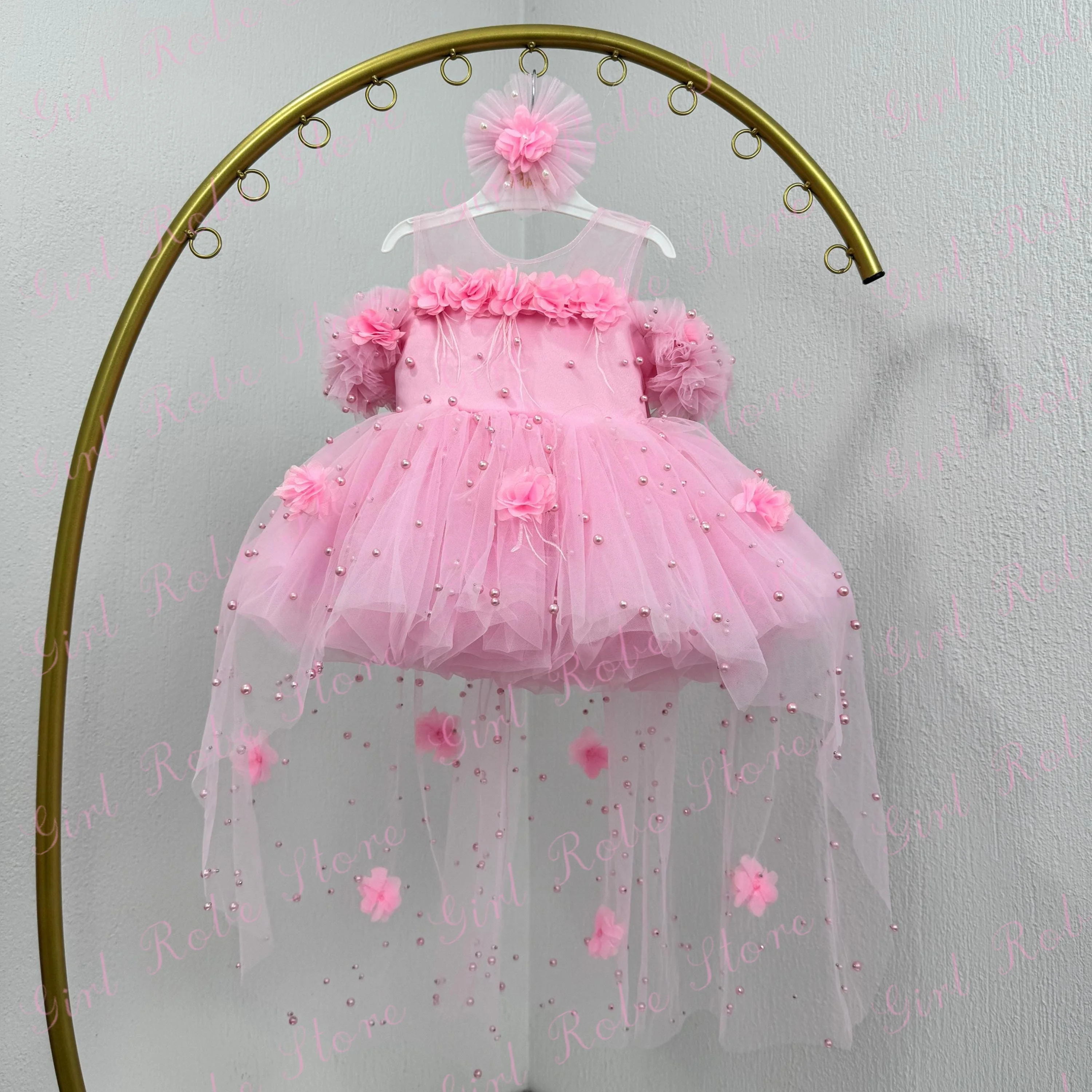 abito-da-damigella-rosa-personalizzato-per-matrimonio-con-perle-e-fiori-fiocco-gonna-voluminosa-per-compleanni-concorsi-e-servizi-fotografici-personalizzabile