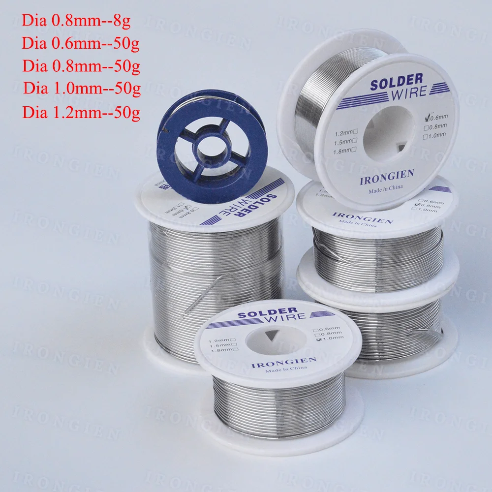 8g 50g Per Roll High Purity Soldering Wire Dia 0.6/0.8/1/1.2mm Mixed Tin Rosin Core Solder Welding Wire For Electrical Soldering