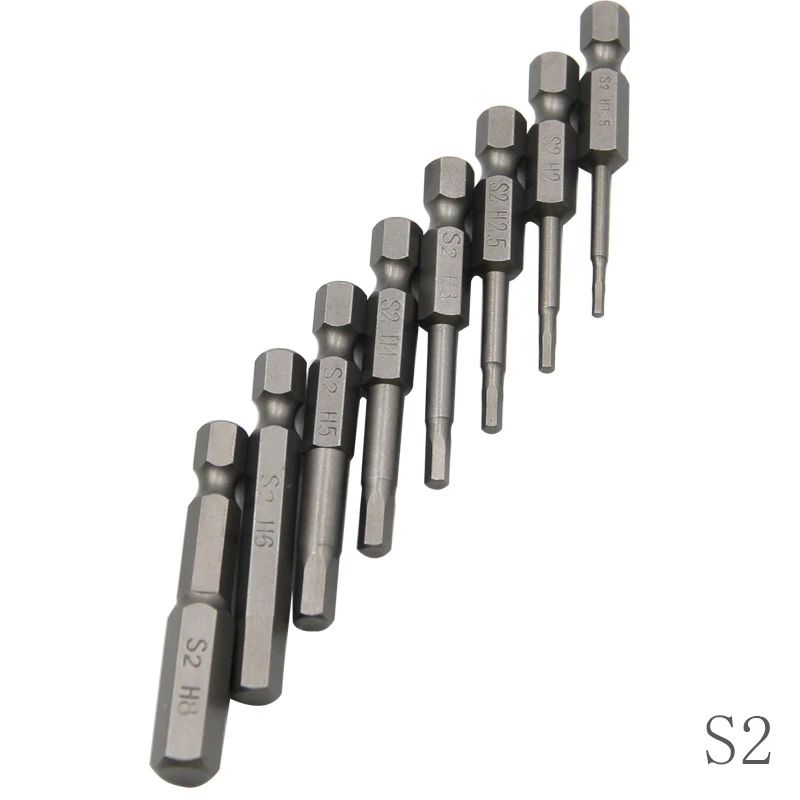 8pcs Magnetic Hex Shank Screwdriver Bits Set Hexagon Head Wrench Drill Bit Key Allen Screwdriver Bit Set 1.5/2.5/3/4/5/6/8mm