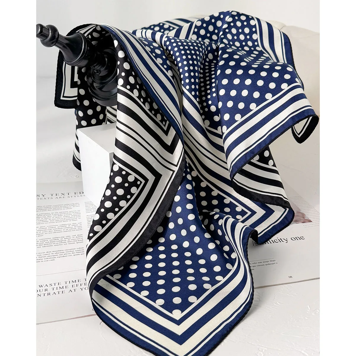 

100% Natural Twill Silk Scarf for Women Double side Female Foulard Headband Shawl Square Neckerchief Lady Hijab Bandana Scarves