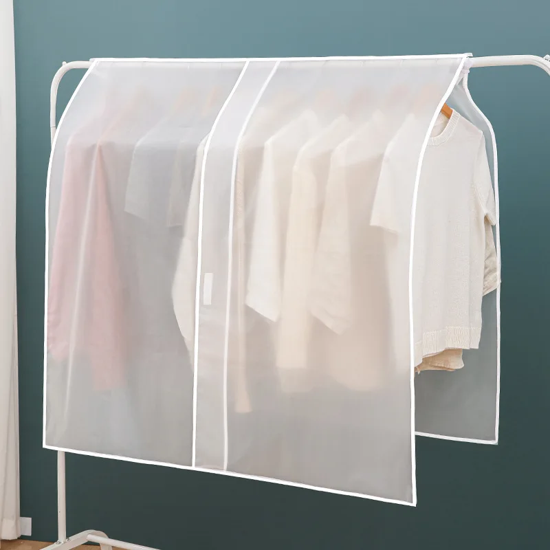 Waterproof Hanging Clothes Dust Cover Wardrobe Storage Bag For Suits Dresses Jackets Dustproof Garment Protector For Home Travel