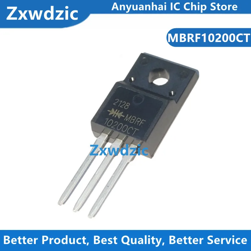 10pcs New Original MBRF10200CT 10200 B10200G 10A200V MBRF20200CT B20200 TO220F Schottky Rectifier Diode