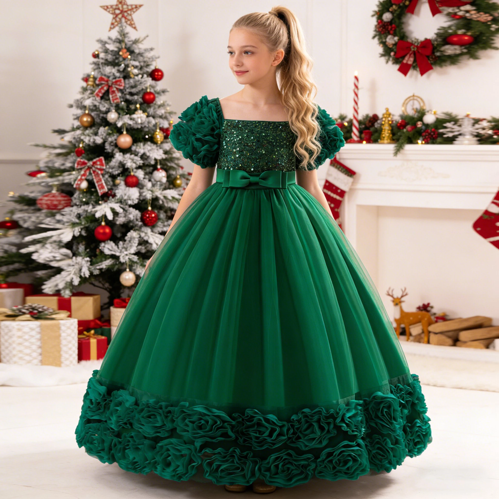 Girls Long Floral P… - image