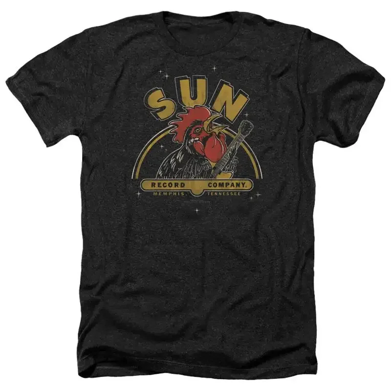 SUN RECORDS ROCKING ROOSTER Licensed Adult Men's Heather Band T Shirt SM 3XL