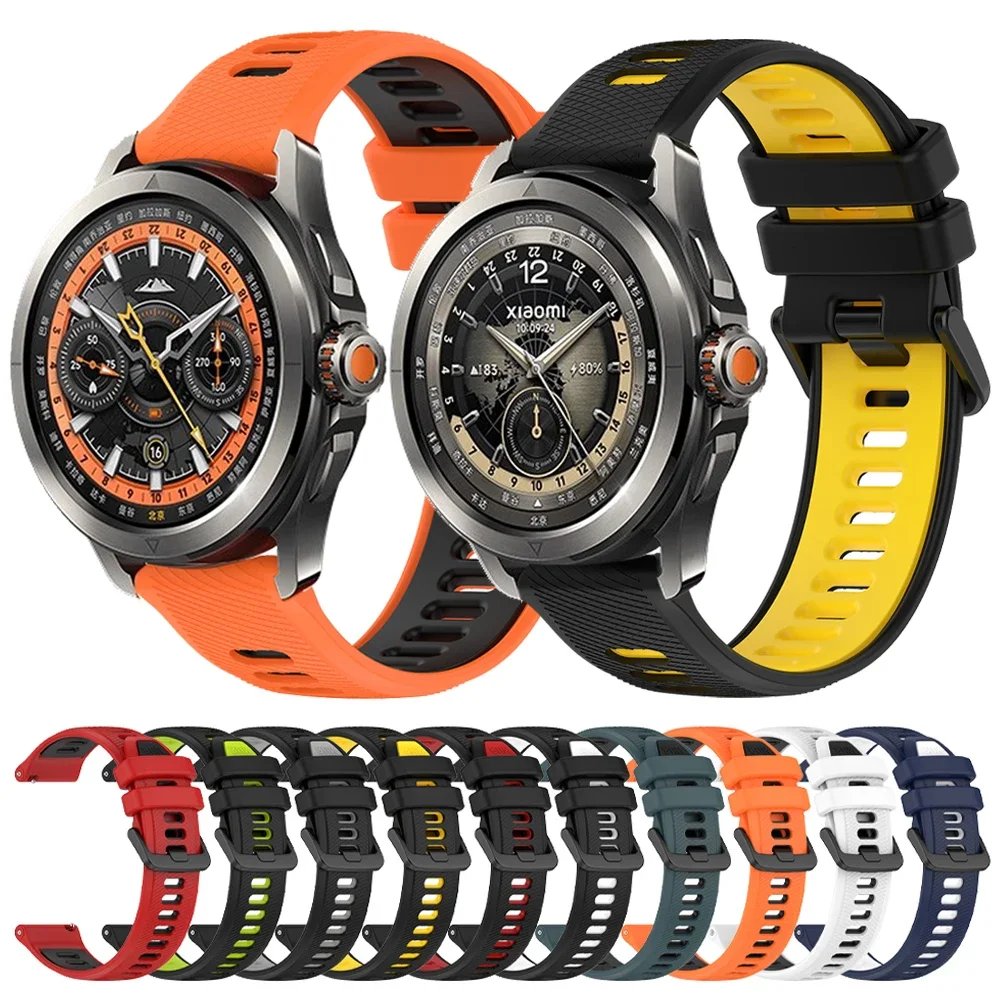 

Силиконовый ремешок для Xiaomi Watch 2 Pro, 22 мм, умный ремешок для часов Mi Watch S4 S3 S2 S1, активные часы, цвет 2, замена браслета