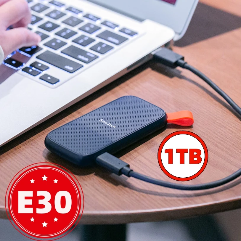 Sandisk 1TB 2TB Portable SSD E30 USB-C 800MB/s