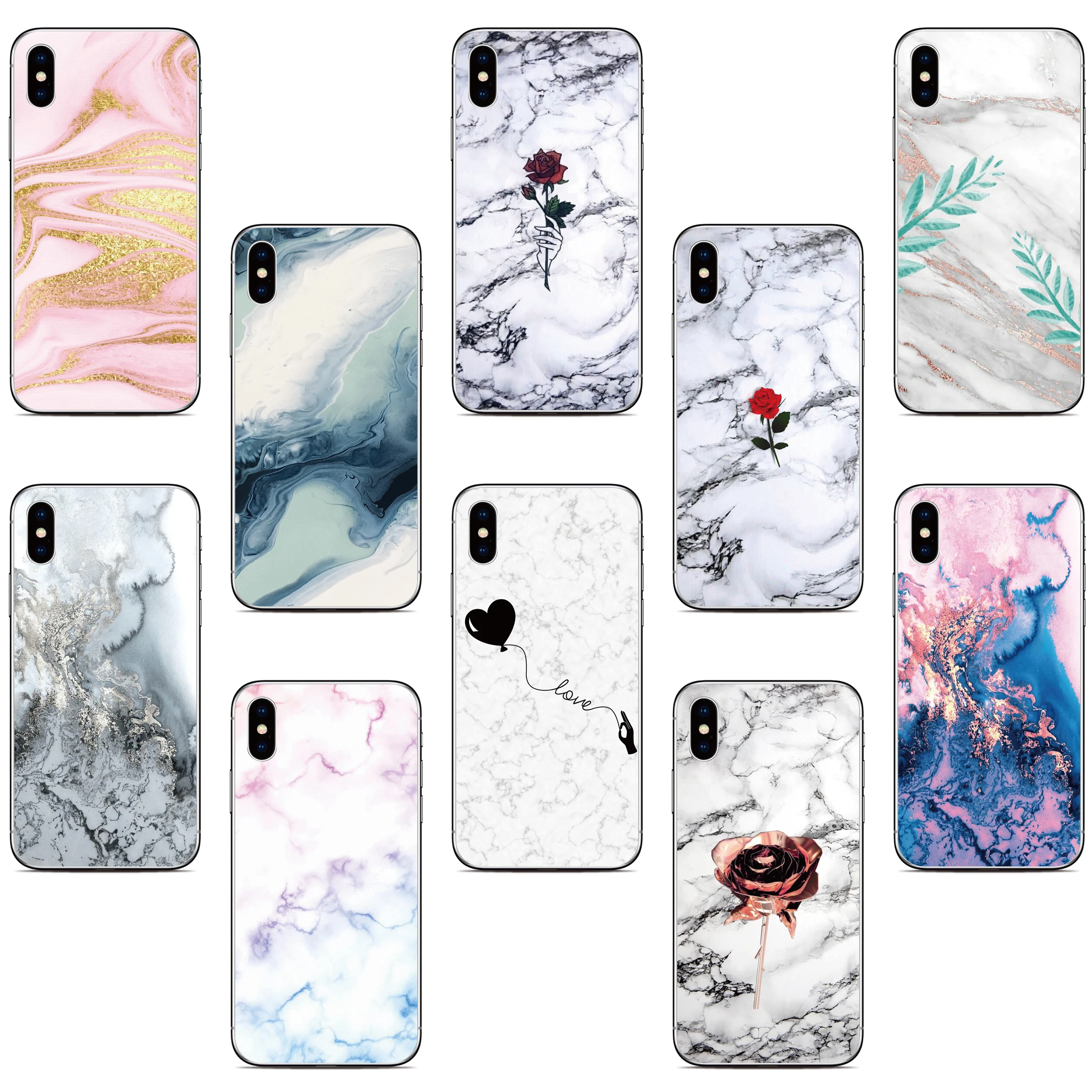 Flower Marble Case For Alcatel 1B 1S 1SE 1L 1A 3 1 5033D 3X 1C 1X 1V 2019 2020 2021 2022 Nothing Phone 2A Plus CMF 1 2 Cover