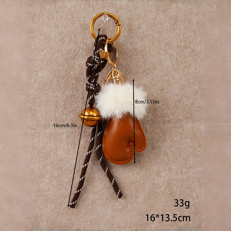 Bonito pequeno luva pingente coreano sino-tecido corda saco pingente casal chaveiro moda requintado encantos presente de natal acessórios