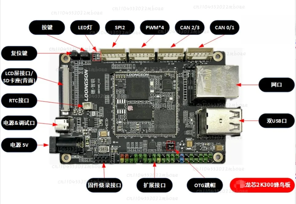 Suitable for Loongson 2K300 development board, competition development board, 2K300 core board