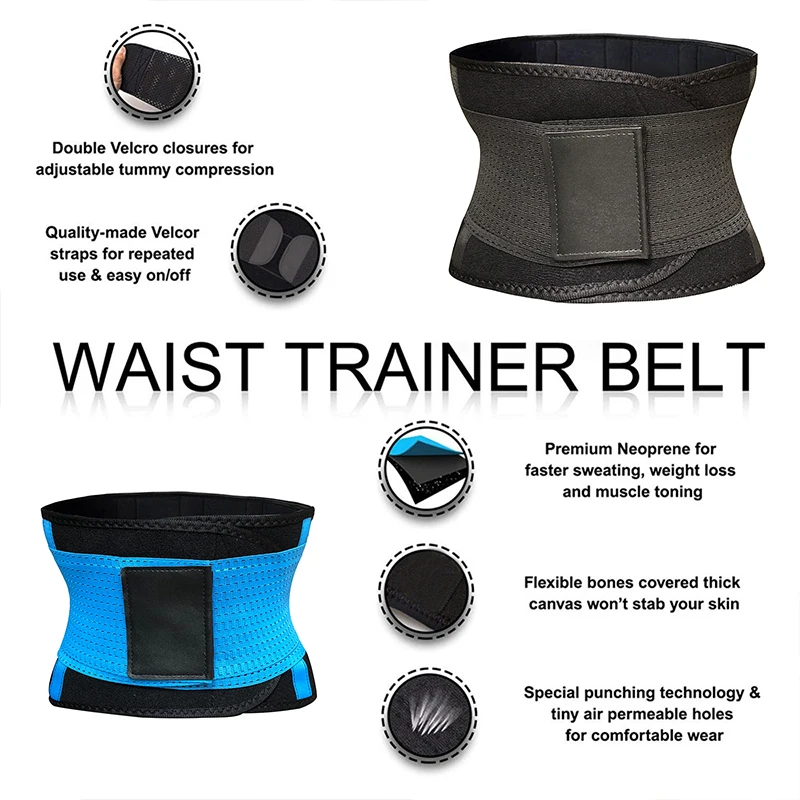 Sport Waist Trainer Cincher Weight Loss for Women Firm Control Sweat Thermo Wrap Body Shaper Belt Gym Shapewear