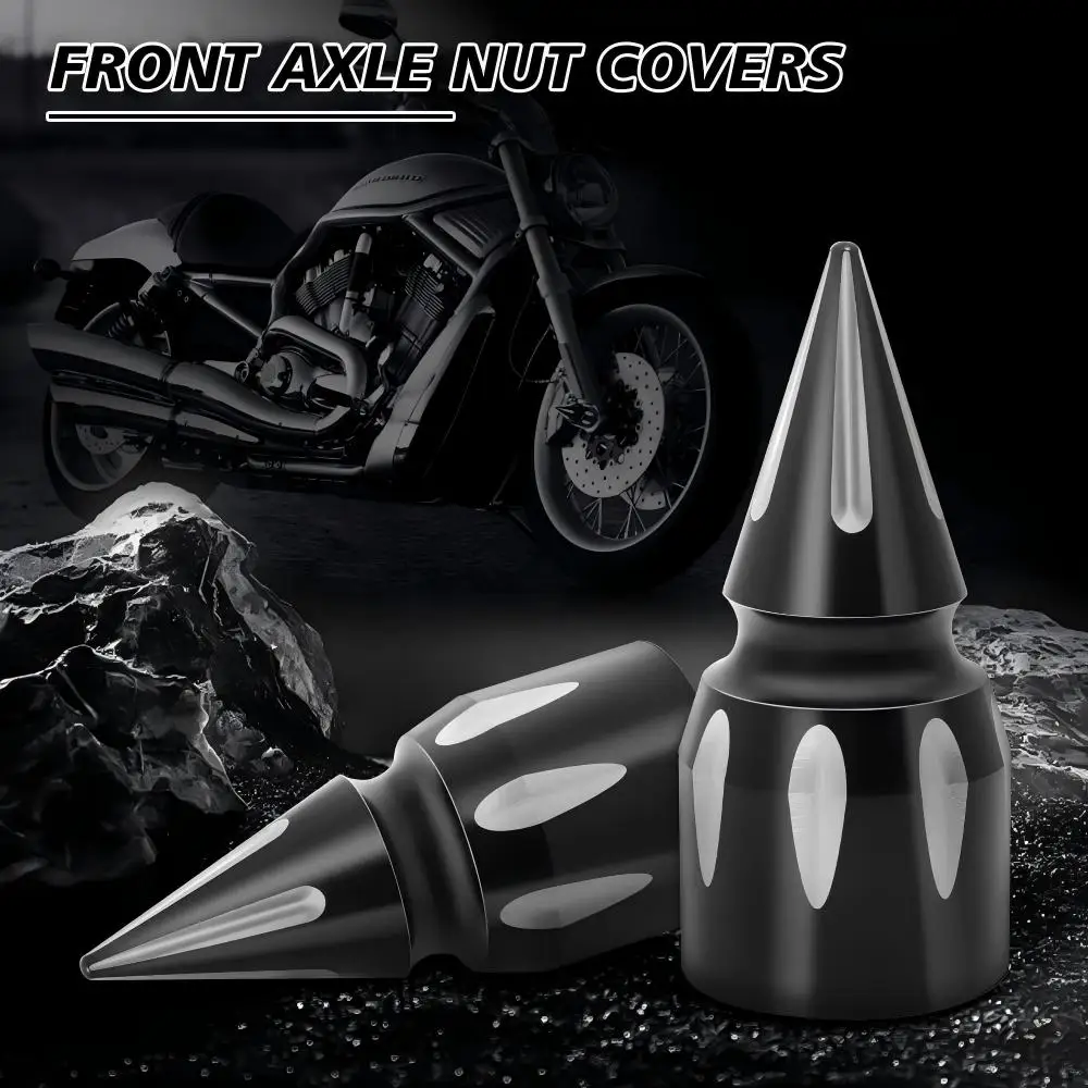 غطاء صامولة المحور الأمامي باللون الأسود مقاس 3.6 بوصة من الألومنيوم باستخدام الحاسب الآلي لدراجة Harley Road King 2008-أحدث