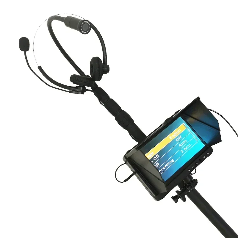2025Portable 5 meters Telescopic Pole Two-way Intercom 5MP HD Visual Audio Video Life Detector