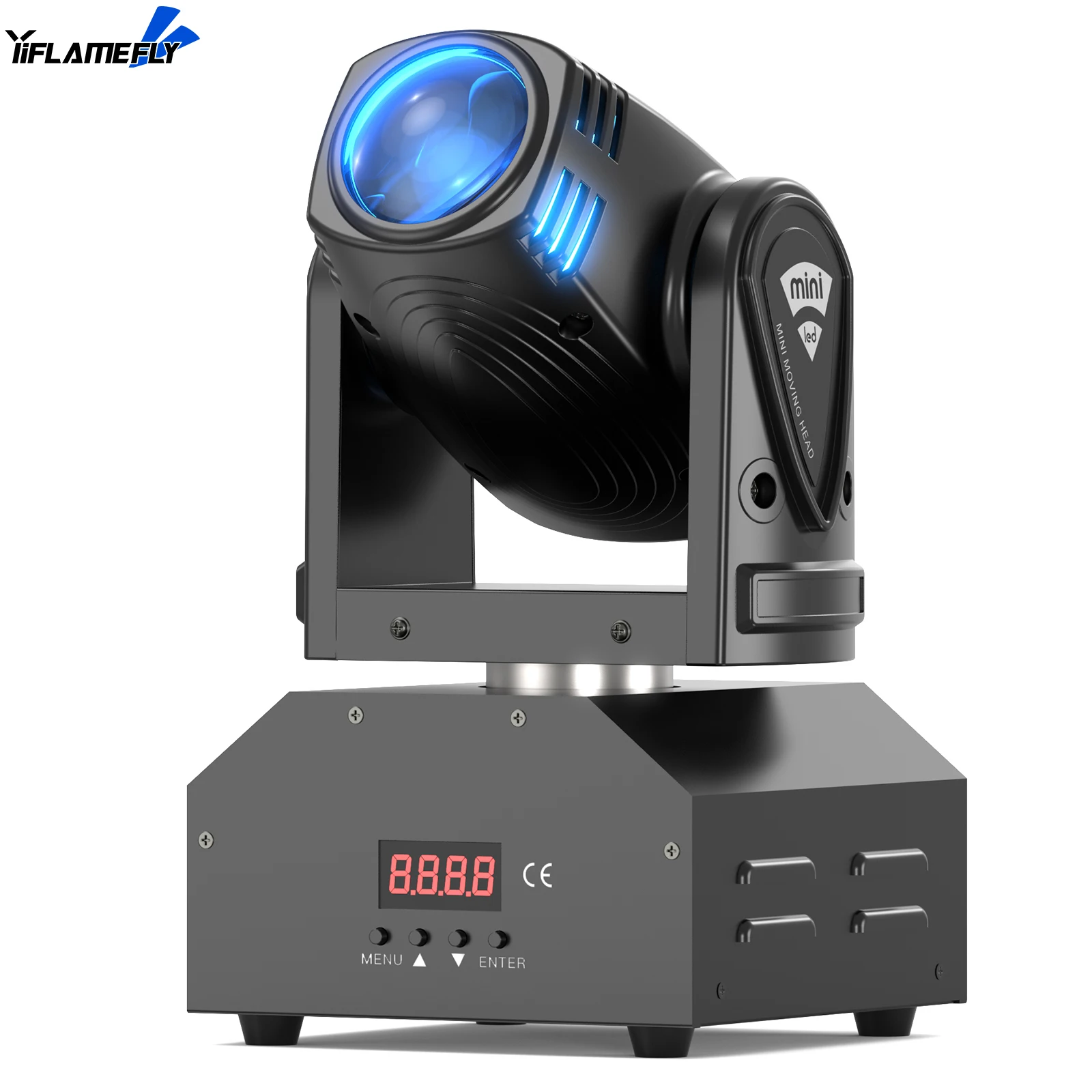 

Yiflamefly 60W Mini LED RGBW Moving Head Light 11/13CH DMX512 Voice-activated 4 in 1 Stage Light for DJ Bar Disco Wedding Disco