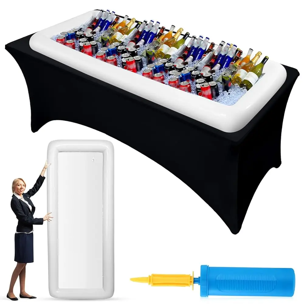 

Large Inflatable Serving Bar 72 X 30 X 5'' Inflatable Ice Serving Buffet Bar Inflatable Cooler Ice Buffet Salad Serving Trays