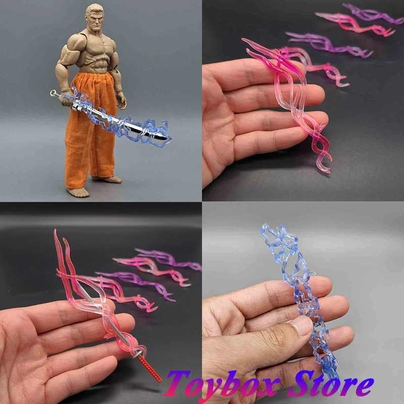 Hot Sale 1/12 Scale Soldier Lighting Flame Mini Long Sword Special Model Accessory For 6' Figurine Mobile Suit Girl Ornament