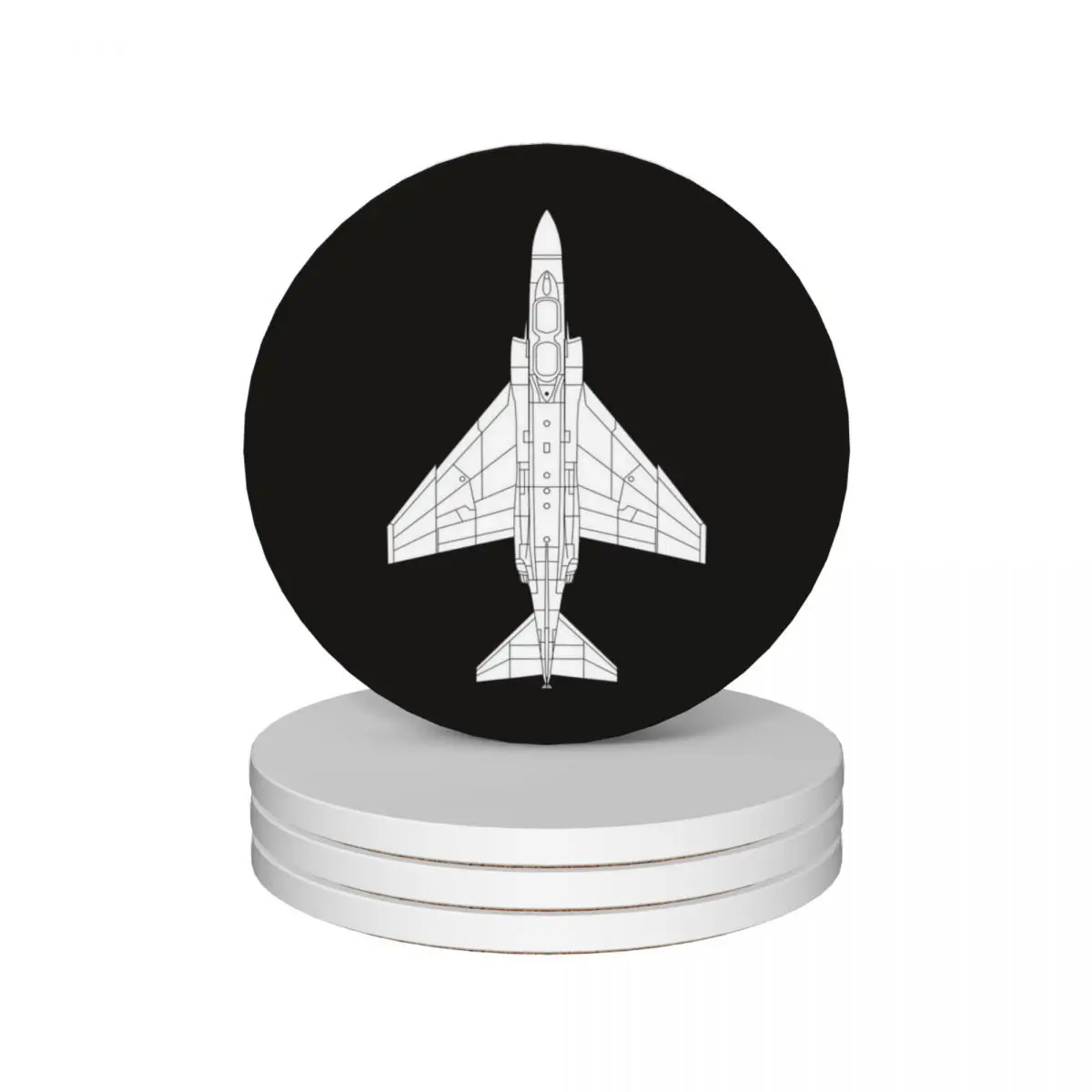 

McDonnell Douglas F-4 Phantom II Ceramic Coasters (Set of 4) original cute cup set cute teapot mat Coasters