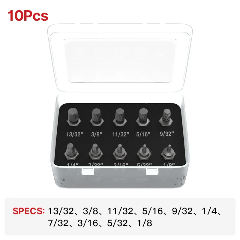 HUHAO Schraubenausdreher-Set, Bohrer-Extraktor-Set, Kit zur Entfernung Gebrochener Schrauben, Rostiger Muttern, Nägel und Bolzen, Mini-Reparaturset