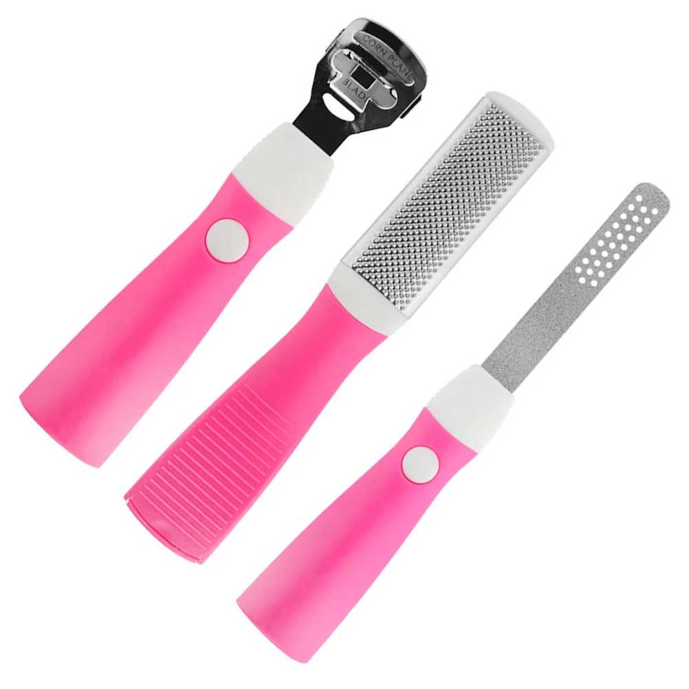 1 Set Pedicure Set Premium Foot File Professional Pedicure Kit For Dead Skin Callus Corn Remover Manicure Tool Women Men Pink