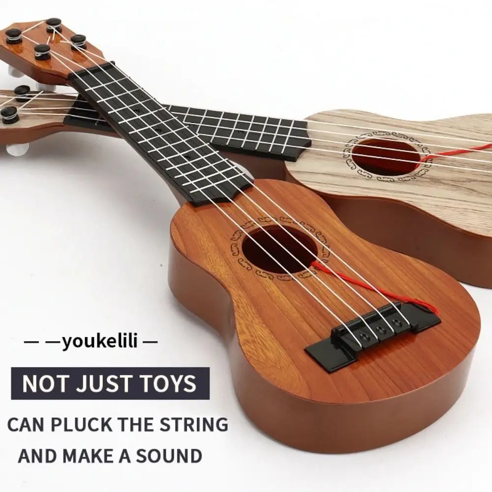 4 สาย Ukulele เครื่องดนตรีของเล่นปรับ String KNOB Yukrili ของเล่นจําลอง Ukulele ของเล่นทนทานเล่น