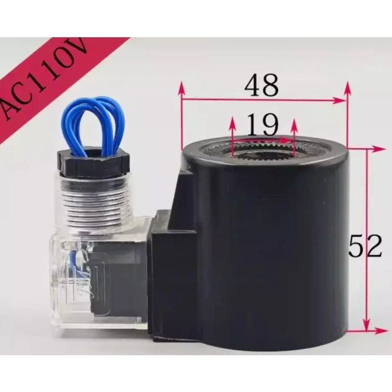 

1PC Hydraulic solenoid valve coil ID 19/20MM height 52MM AC220V/ DC24V/12V