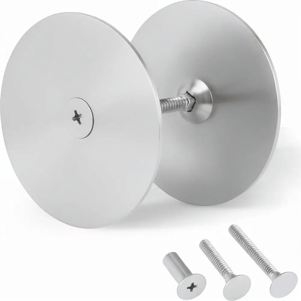 Door Lock Hole Cover Plate 2 5 8 Inch Filler Decorative Shield Hardware For Door Replacement Stainless Steel Finish