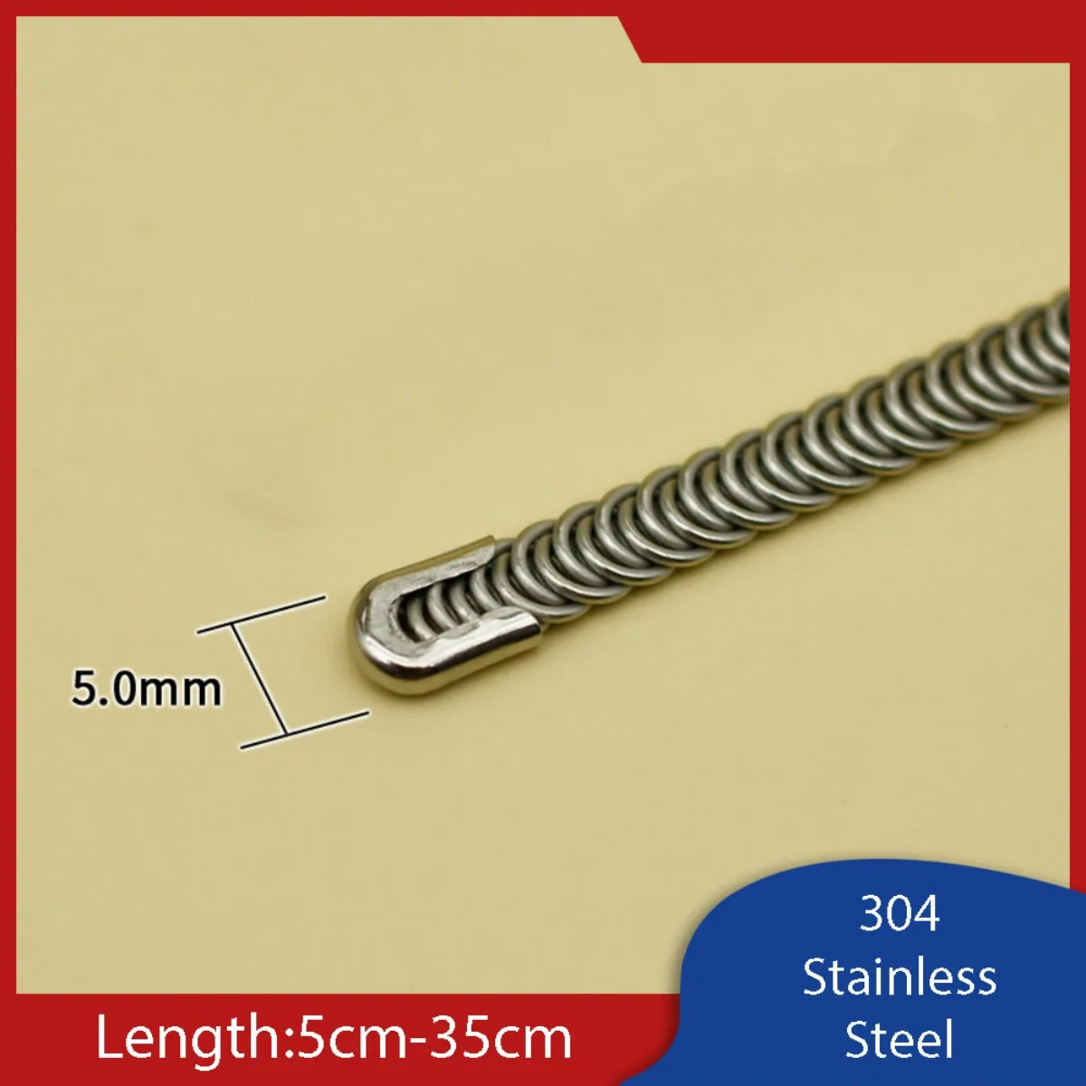 5mm Spiral Steel Corset Boning Roll Clothes Styling Shaping Strips Bone - Made of 304 Stainless Steel