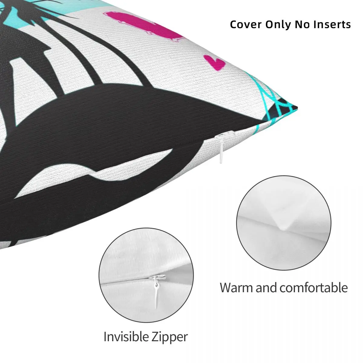 جاك سالي كابوس الحب قبل عيد الميلاد كيس وسادة جاك سكيلينغتون هالوين غطاء الوسادة رمي غطاء وسادة