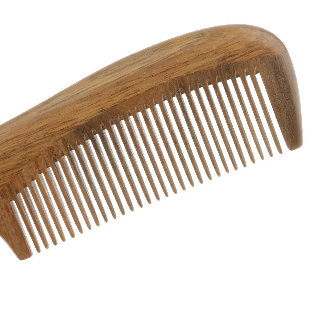 

Расческа из сандалового дерева с широкими зубьями, натуральная, антистатическая, профессиональная распутывающая расческа для салонов и дома