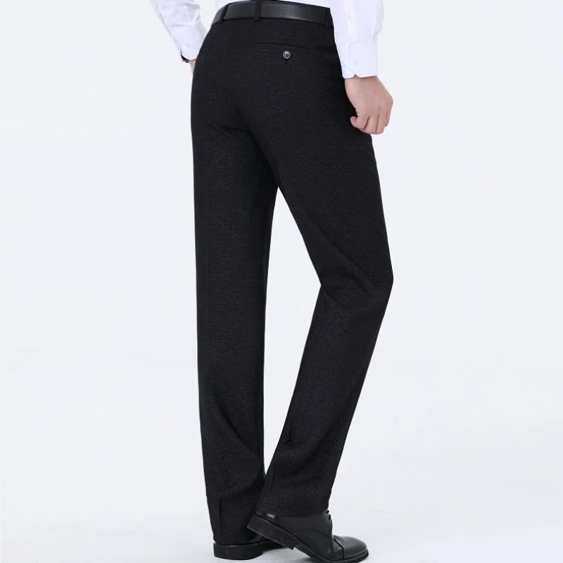 Pantalones de lana de gama alta para hombre, traje Traf Formal de negocios, pantalones de vestir de lana para hombre, cuatro estaciones