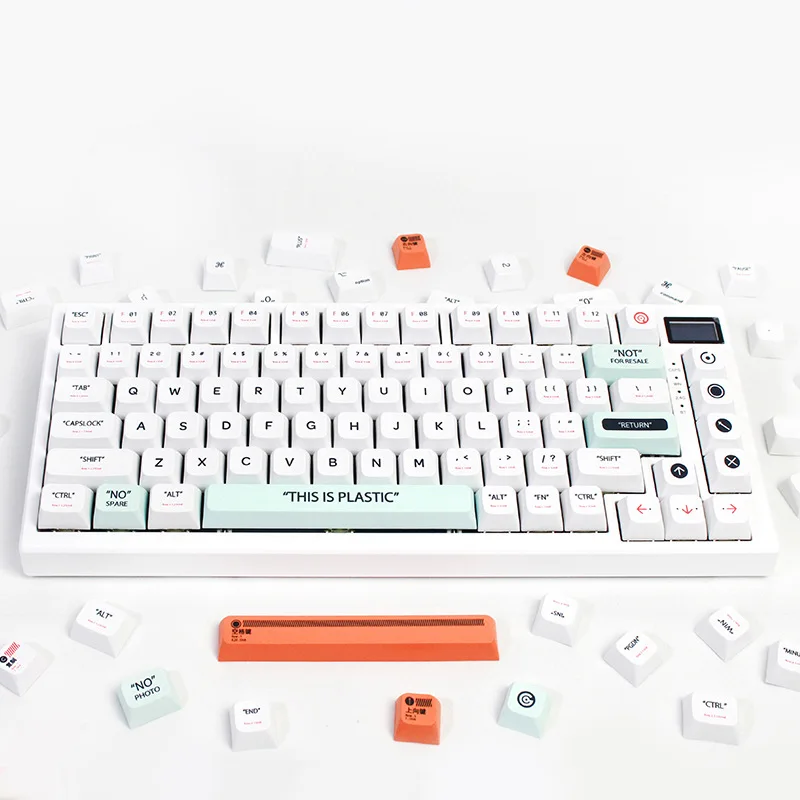 PBT material XDA highly sublimated plastic white theme mechanical keyboard keycaps full set of personalized keycaps