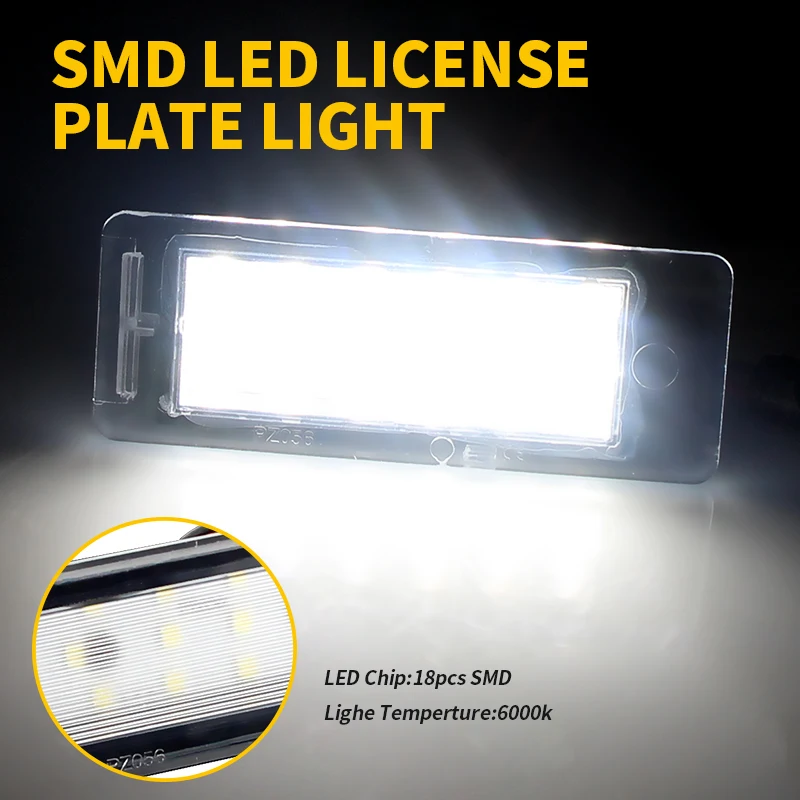 

2PCS LED Car License Number Plate Lights Lamp For Chevrolet Corvette Camaro SS Traverse Bolt EV Equinox Impala Sonic Trax Cruze